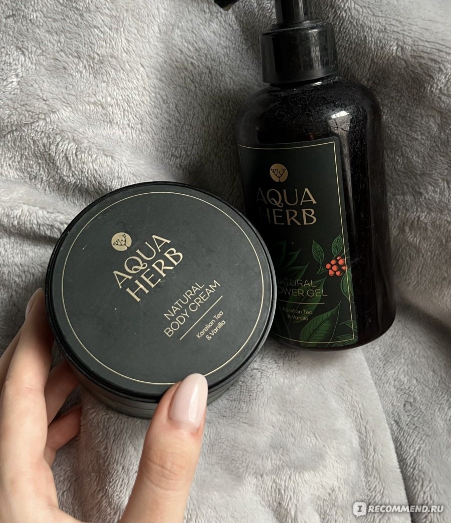 Aquaherb Карельский чай и ваниль — гель для душа и крем вместе