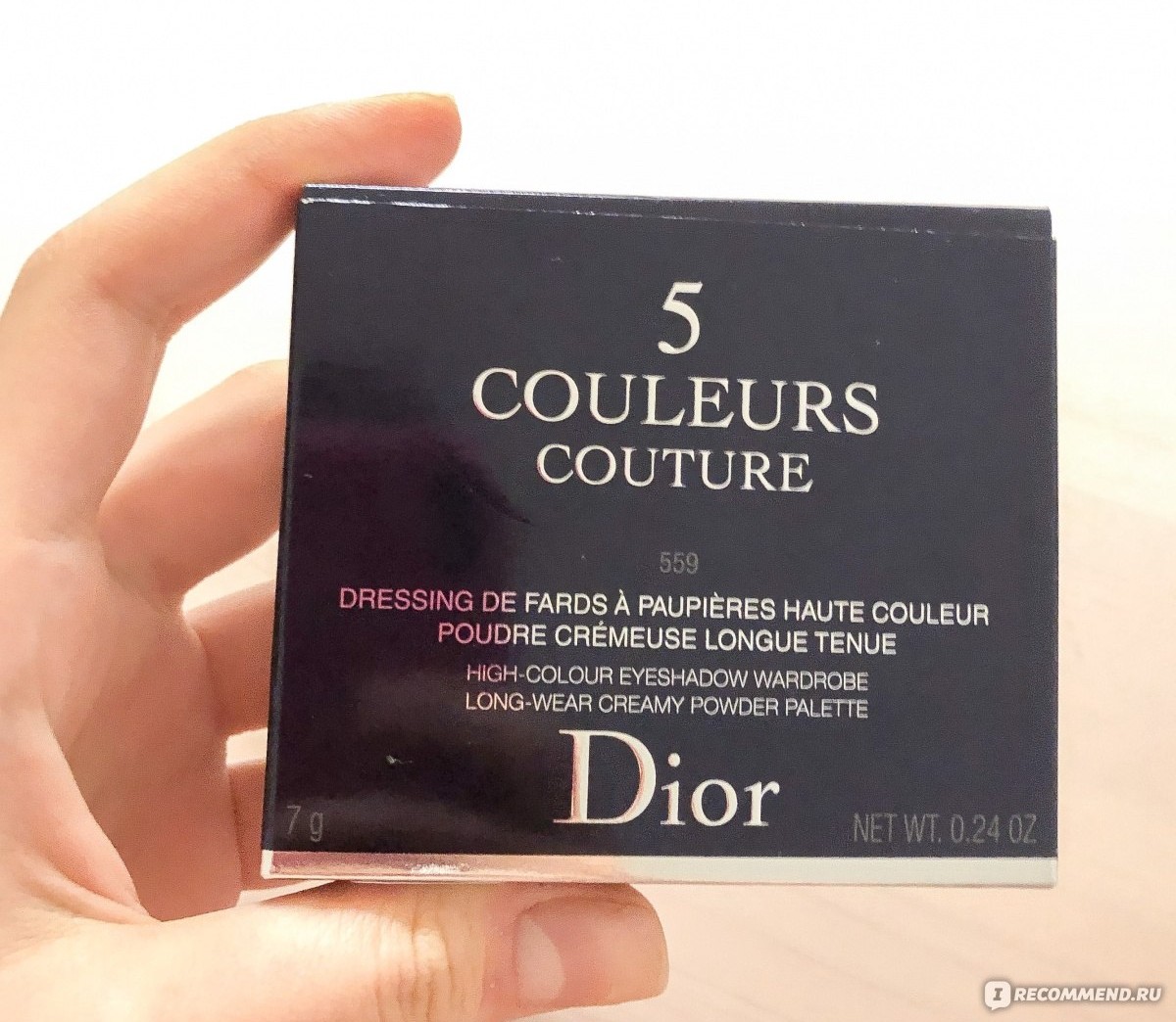 Dior 5 Couleurs Couture 559 — этикетка на коробке палетки теней