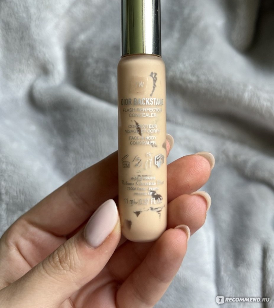 Dior Backstage Flash Perfector Concealer — оборот тюбика с описанием