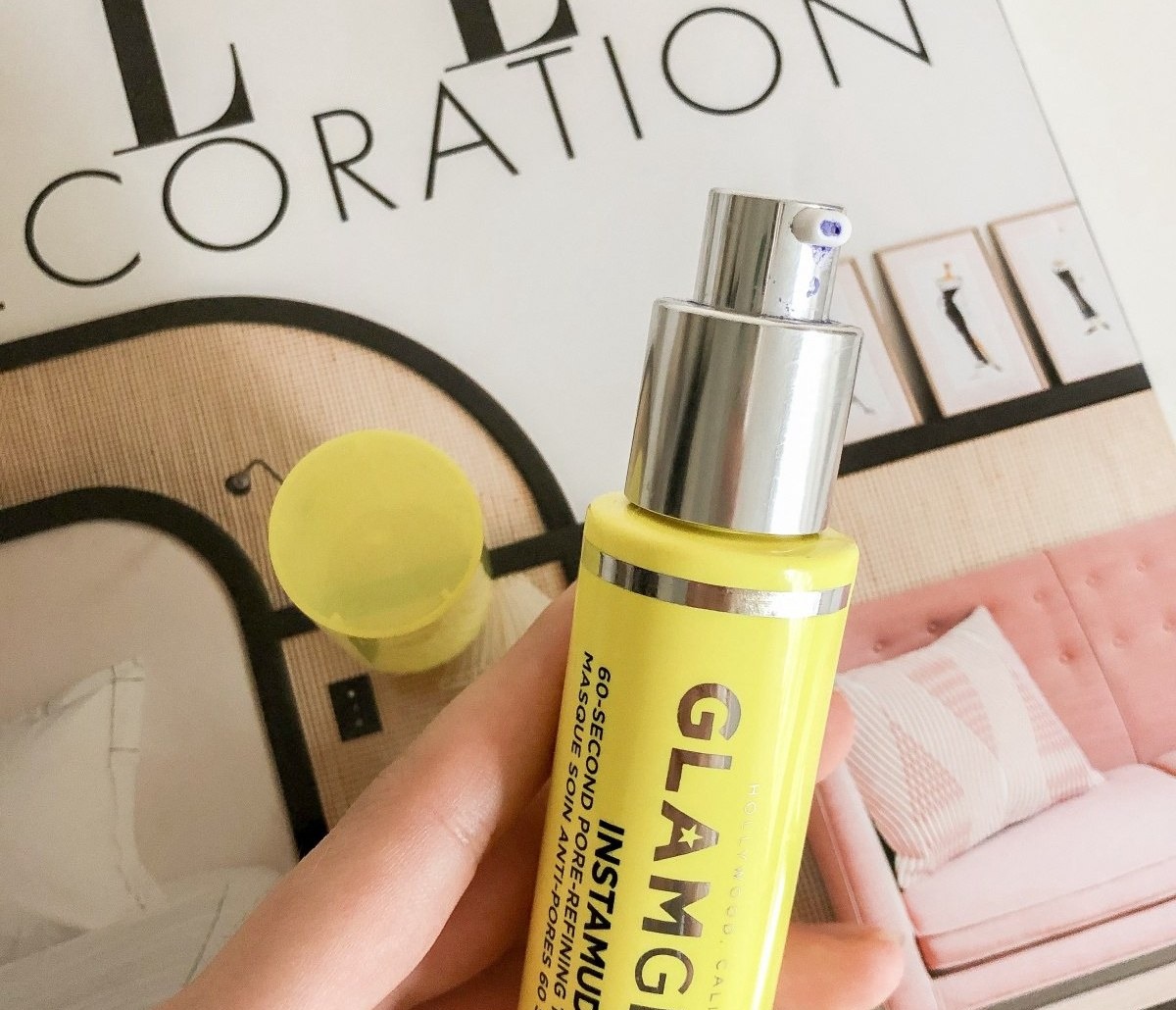 GlamGlow Instamud 60-Second Pore-Refining Treatment — жёлтый флакон