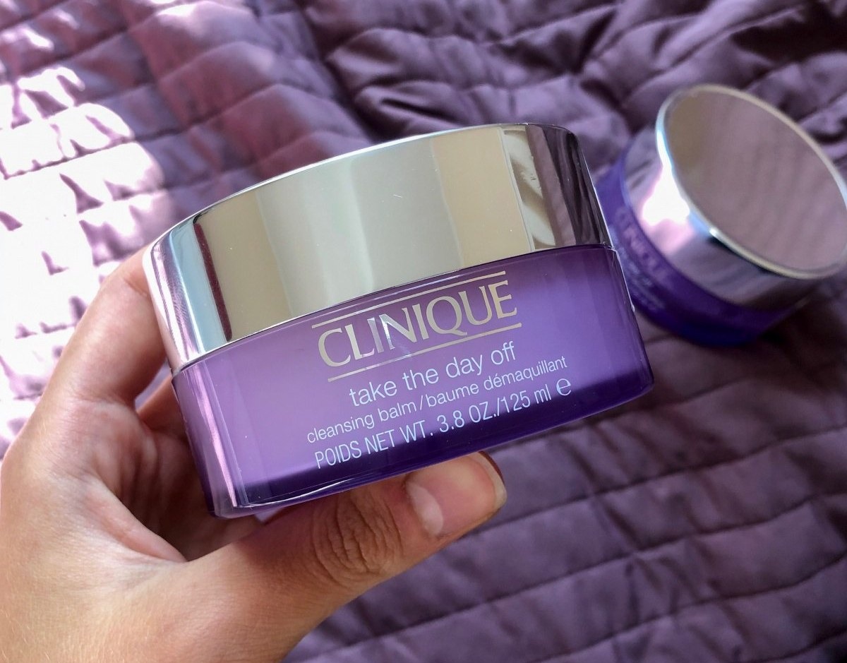 Clinique Take The Day Off — бальзам для снятия макияжа в фиолетовой банке, лучший выбор для первого этапа двойного очищения