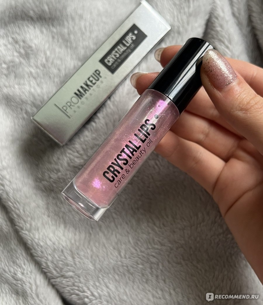 PROMAKEUP Laboratory Crystal Lips — розово-перламутровый тюбик масла для губ